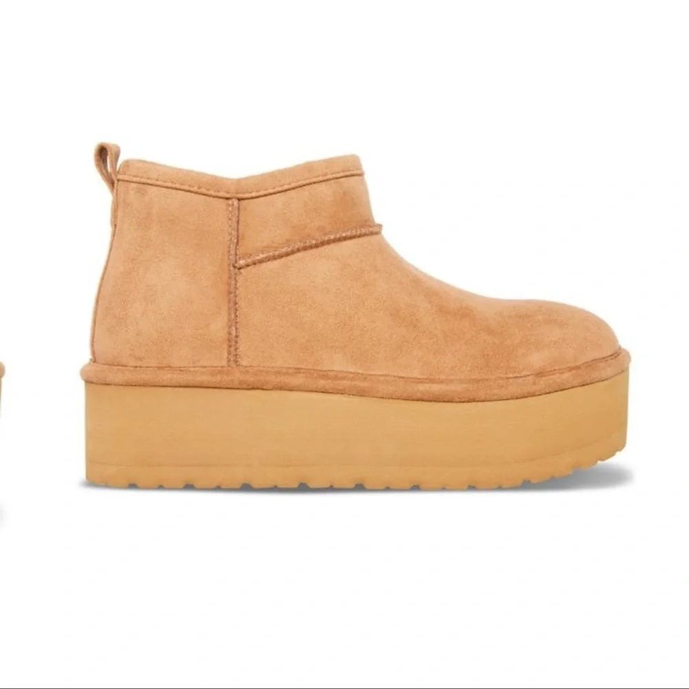 Madden Girl Tan Platform Ankle Boots